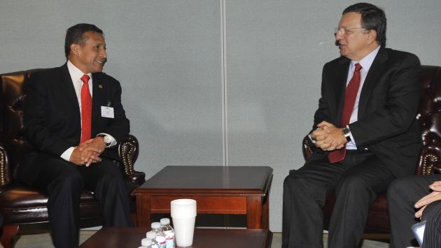 Humala invitó a José Manuel Barroso a conferencia de la ONUDI que se realizará en Lima. (Andina)