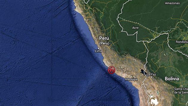 El sismo se registró en las costas de Arequipa. (http://wcatwc.arh.noaa.gov)