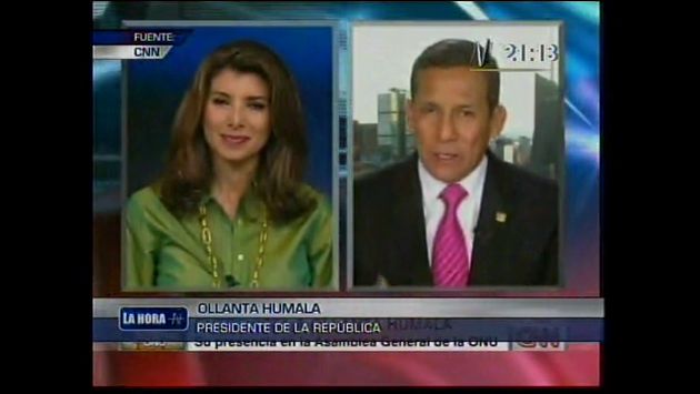 Humala fue entrevistado por la periodista Patricia Janiot. (Canal N)