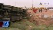 Lurín: Un muerto y 21 heridos por choque entre bus y camión cisterna