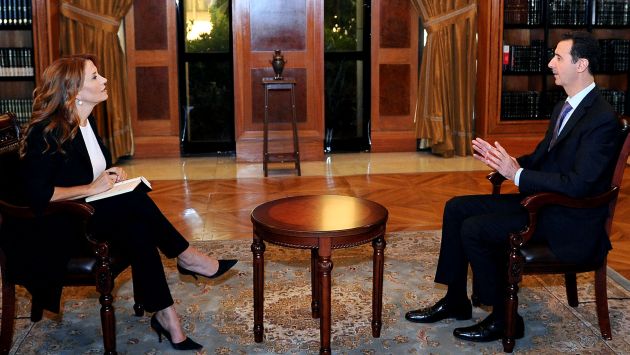 Al Assad fue entrevistado por la televisora Rainews24. (AP)