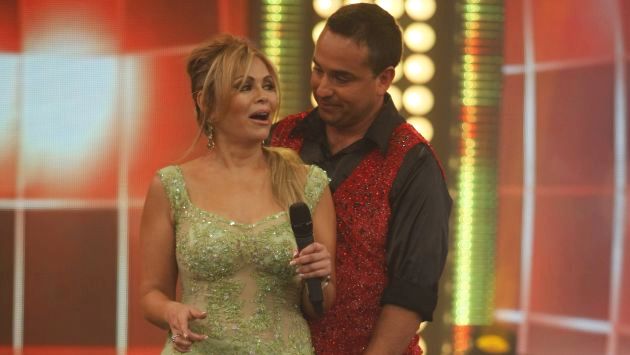 Gisela Valcárcel y Roberto Martínez en reality de baile. (Mario Zapata)