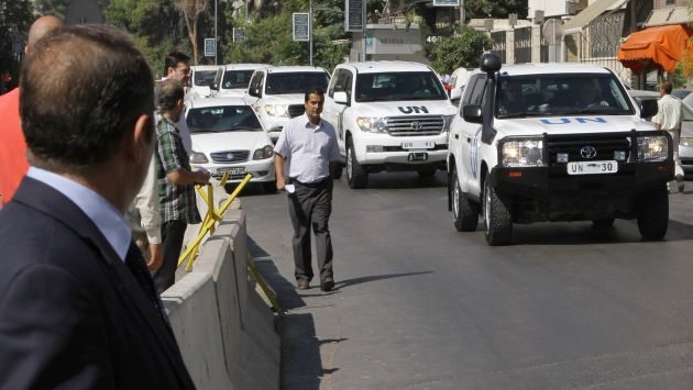 Inspectores de la ONU salieron hoy de Siria tras seis días de trabajo. (AFP)