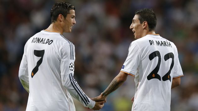 Cristiano Ronaldo y Ángel Di María, la dupla letal del Real Madrid. (AP)