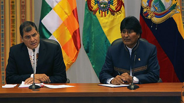 Correa expresó su apoyo a Bolivia por su reclamo a Chile de una salida al mar.  (EFE)