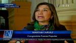Martha Chávez criticó duramente a Humala. (Canal N)