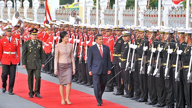 Ollanta Humala cumple su primer día de visita oficial en Tailandia. (Difusión)