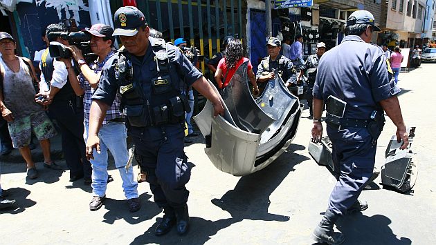 Policía Nacional recuperó autopartes de los mercados de San Jacinto y La 50. (USI)