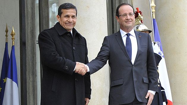 Ollanta Humala y François Hollande se encontrarán en Francia. (Difusión)
