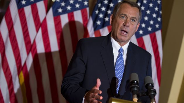 Boehner ofreció una conferencia de prensa tras llamada de Obama. (AP)