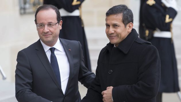 Ollanta Humala y François Hollande se reunirán mañana en París. (EFE)