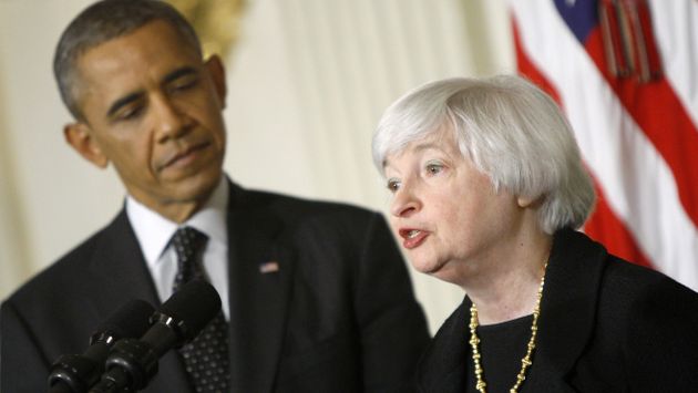Janet Yellen junto a Barack Obama. (Reuters)