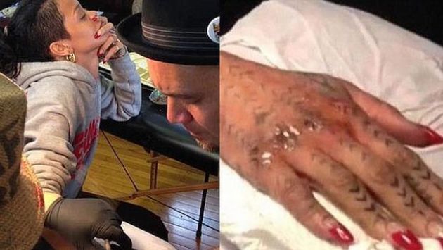 El proceso del tatuaje fue doloroso para Rihanna. (YouTube)