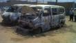 Trujillo: Extorsionadores quemaron dos colectivos por no pagar cupos