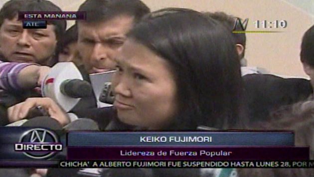 Keiko Fujimori respaldó recusación contra juezas. (Canal N)