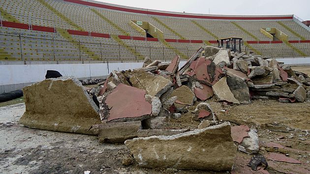 Las obras de remodelación en el estadio Mansiche están retrasadas. (Randy Cardozo)