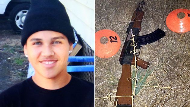 Andy López (13) y el arma de juguete por la que fue asesinado. (AP)