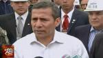 Humala declaró tras presentar programa ‘Pool de Maquinarias’.
