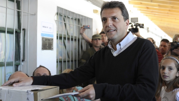 MASSA. Se impuso en Buenos Aires y es presidenciable para 2015. (AFP)