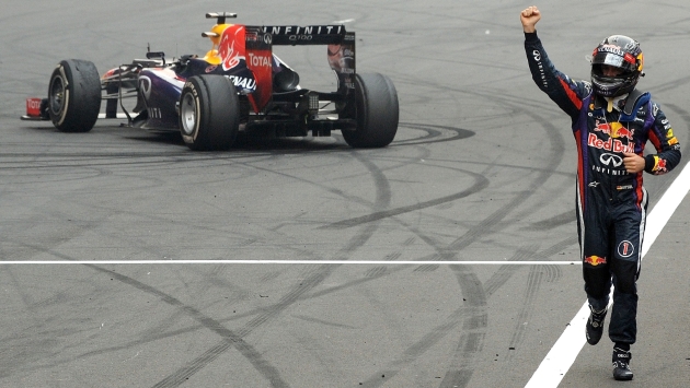 SIN LÍMITES. Mientras Alonso y Hamilton no tengan un auto como el suyo, Vettel se paseará en la categoría. (AFP)