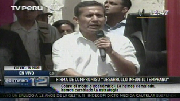 Humala brindó discurso en Cusco. (Canal N)