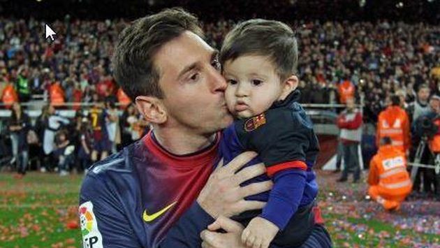 Messi aparece en el video junto a su hijo Thiago. (Difusión)