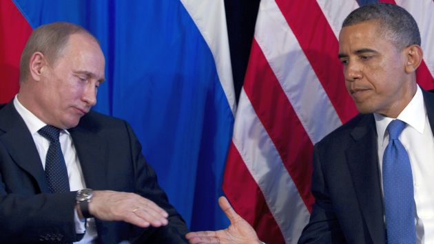 Vladimir Putin y Barack Obama en cumbre del G20 de 2012. (AP)