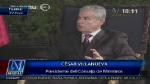 Villanueva fue entrevistado por TV Perú.. (Canal N)
