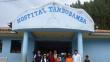 Apurímac: Hospital de Tambobamba fue sepultado por alud
