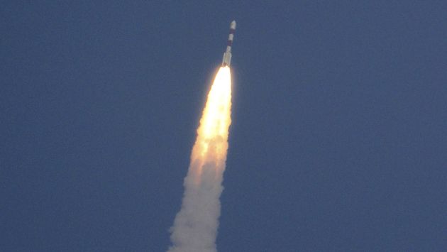 El cohete Mars Orbiter Mission despegó de la costa sudoriental del país. (AP)