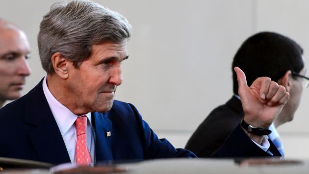 John Kerry a su llegada a Ginebra. (AFP)