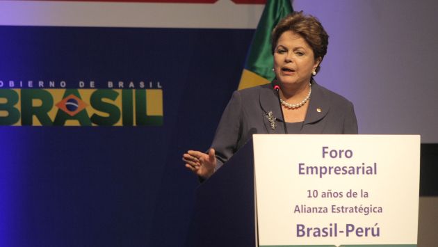 Presidenta de Brasil abogó por continuar y mejorar la alianza estratégica con Perú. (Andina)