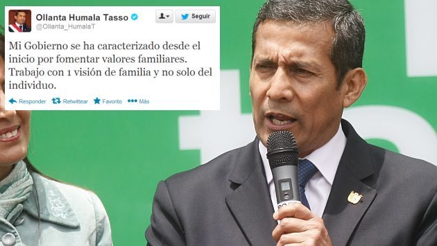 Ollanta Humala se pronunció a través del Twitter. (Mario Zapata)