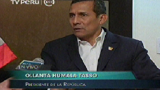 Humala habló desde Piura. (TV Perú)