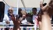 Lanzan pintura a Michelle Bachelet en cierre de campaña en sur de Chile