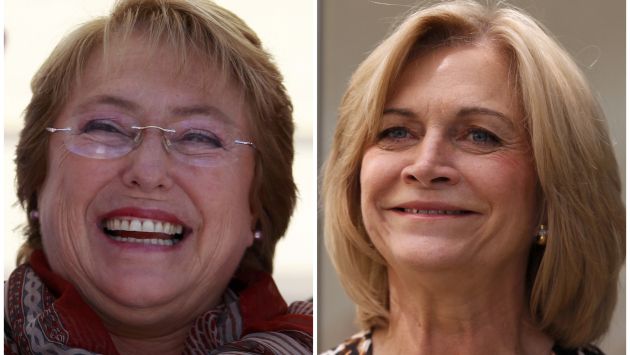 Michelle Bachelet y Evelyn Matthei, las dos van a la cabeza de sondeos. (Reuters)