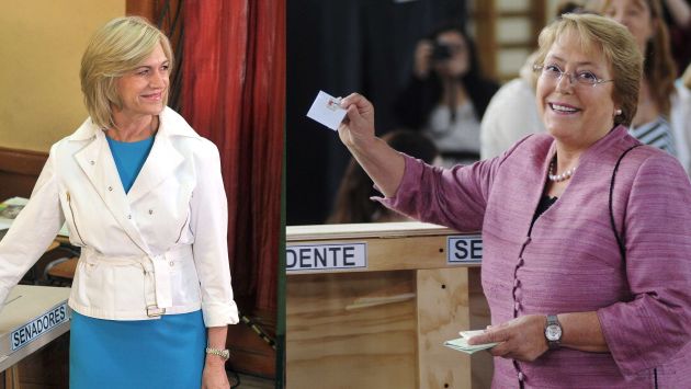 Bachelet no pudo ganar en primera vuelta. (AFP/AP)
