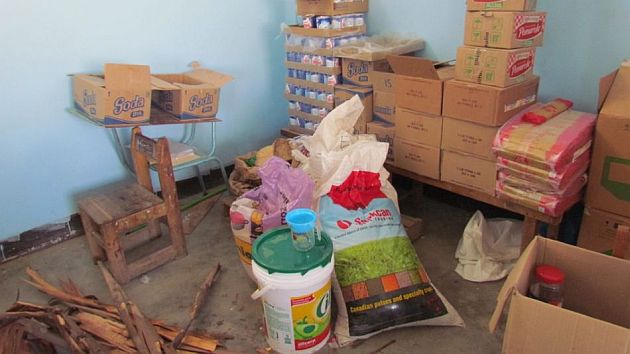 En este ambiente inadecuado se almacenan los alimentos para los niños de la zona de Chalaca, en Cajamarca. (Fotos: Defensoría)