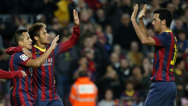 Alexis Sánchez y Pedro Rodríguez anotaron para el Barcelona. (Reuters)