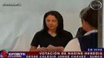Heredia acudió a local de votación sin Ollanta Humala. (Canal 2)