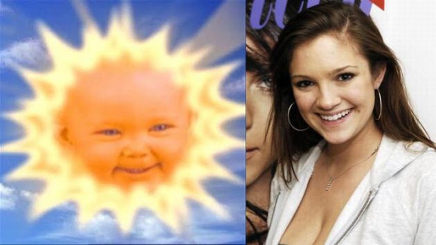 El antes y el ahora de Jessica Smith, el bebé sol de los Teletubbies. (Internet)