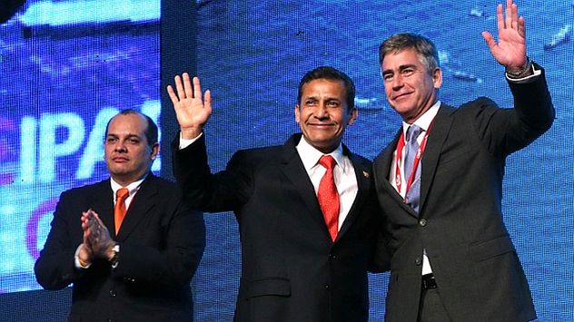 Ollanta Humala y jefe de IPAE en clausura. (Difusión)