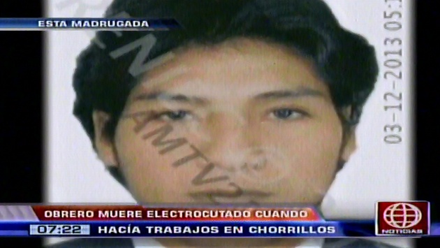 Obrero muere electrocutado. (América TV)