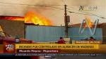 Incendio destruyó almacén de Barrios Altos. (América TV)