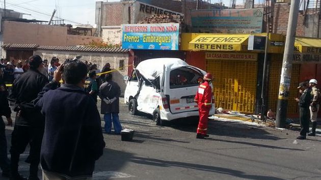 Accidente de tránsito ocurrió esta mañana en Arequipa. (El Comercio)