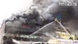 La Victoria: Muro de fábrica de llantas colapsa por incendio
