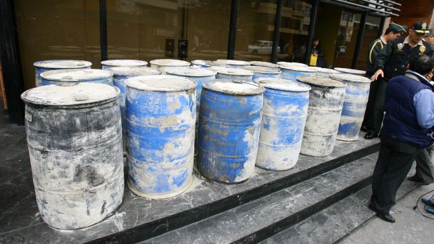 Dirandro incautó más de dos millones de kilos de insumos químicos. (USI/Referencial)
