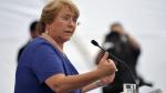 Bachelet en conferencia desde su comando de campaña. (AFP/Canal N)