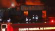 San Juan de Lurigancho: Incendio destruye almacén de productos químicos
