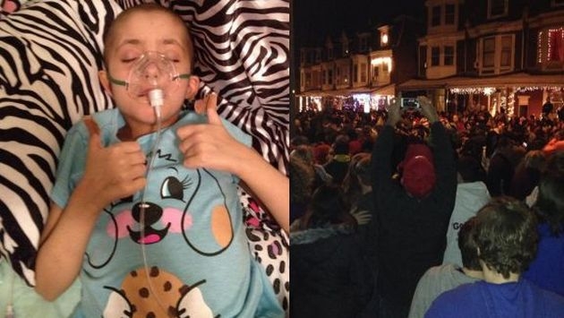 Laney Brown congregó a 10,000 personas que le cumplieron su último deseo. (Facebook)